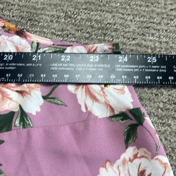 Torrid Georgette Floral Goddess Blush Pink Tank top SZ 2X - Picture 7 of 8